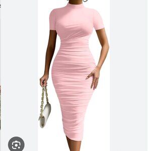 New without tags pink form fitting dress size Medium